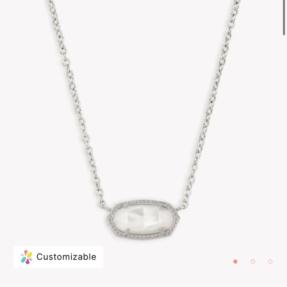 Kendra Scott Short Pendant Necklace - ivory mother of pearle
